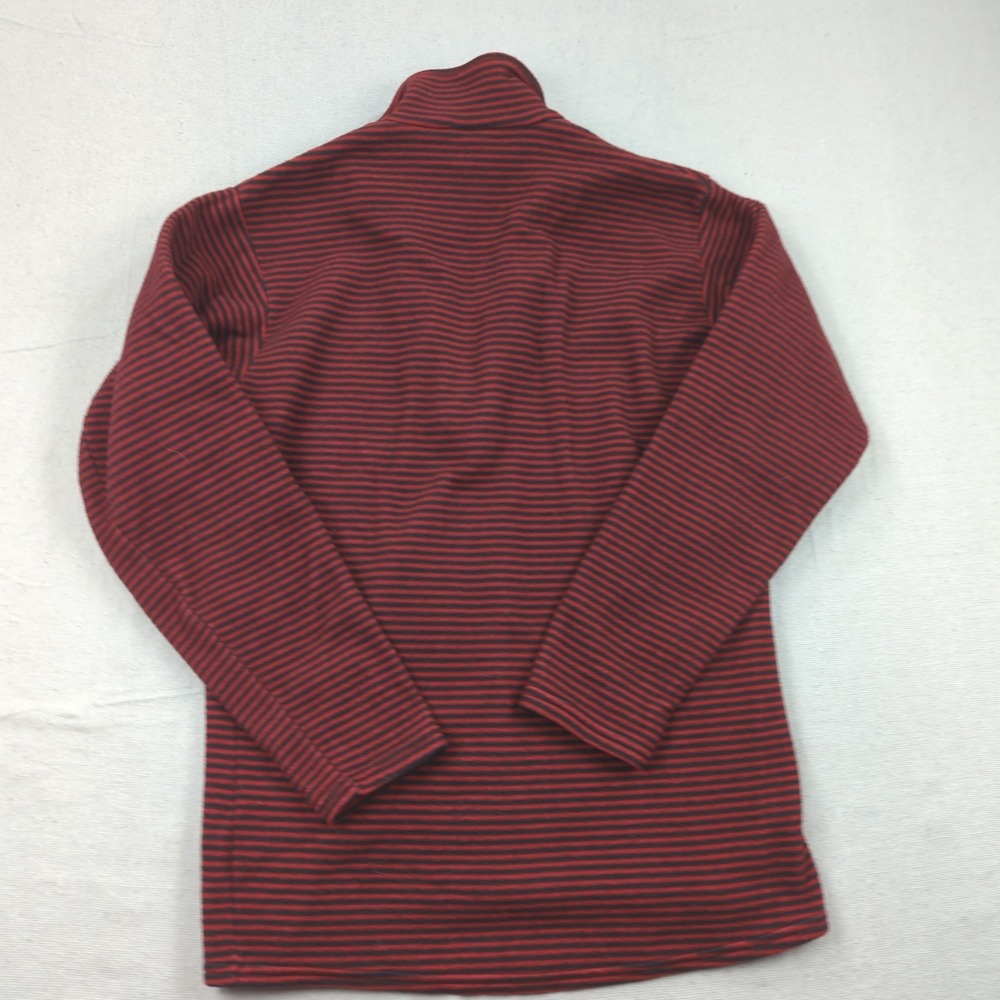 Vtg Patagonia Fleece Jacket Mens Small Red Striped Capilene 1/4 Zip Made in USA - Picture 10 of 13